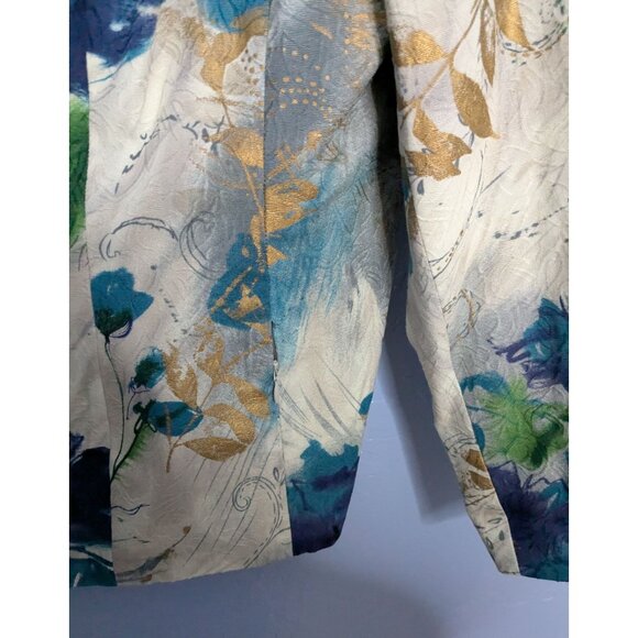 Coldwater Creek 18W Floral Print Blazer Jacket Floral Art to Wear - Picture 11 of 16